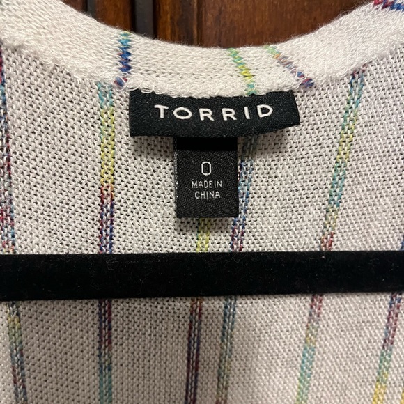 Torrid multicolored striped cardigan size 0 - Picture 6 of 6